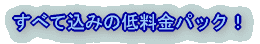 納得の低料金パック!